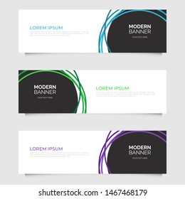 Modern abstract geometric design banner template. Vector