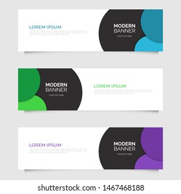 Modern abstract geometric design banner template. Vector