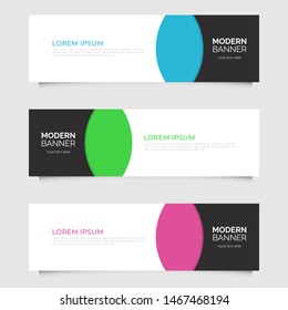 Modern abstract geometric design banner template. Vector