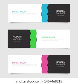 Modern abstract geometric design banner template. Vector