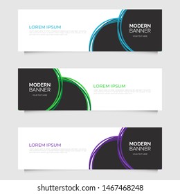 Modern abstract geometric design banner template. Vector