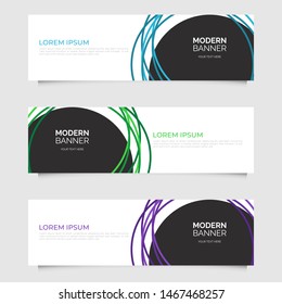 Modern abstract geometric design banner template. Vector