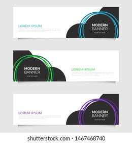 Modern abstract geometric design banner template. Vector