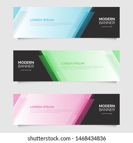 Modern abstract geometric design banner template. Vector