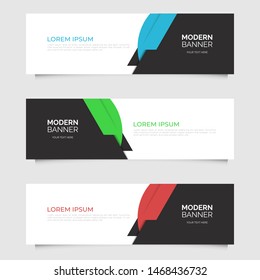 Modern abstract geometric design banner template. Vector