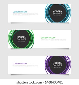 Modern abstract geometric design banner template. Vector