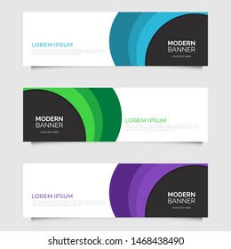 Modern abstract geometric design banner template. Vector