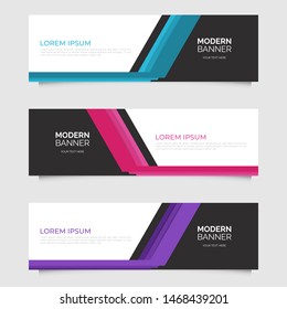 Modern abstract geometric design banner template. Vector
