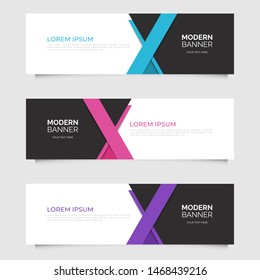 Modern abstract geometric design banner template. Vector