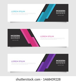Modern abstract geometric design banner template. Vector