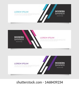 Modern abstract geometric design banner template. Vector
