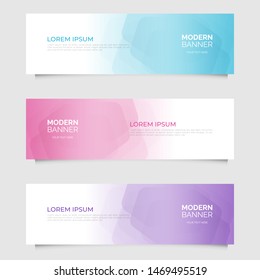 Modern abstract geometric design banner template. Vector