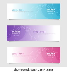 Modern abstract geometric design banner template. Vector
