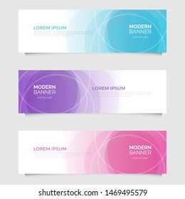 Modern abstract geometric design banner template. Vector