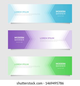 Modern abstract geometric design banner template. Vector
