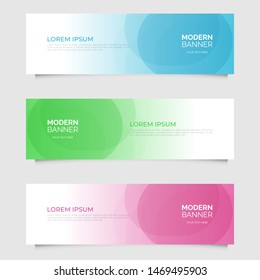 Modern abstract geometric design banner template. Vector