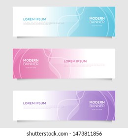 Modern abstract geometric design banner template. Vector