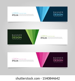 Modern abstract geometric design banner template. Vector