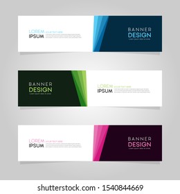 Modern abstract geometric design banner template. Vector