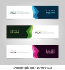 Modern abstract geometric design banner template. Vector