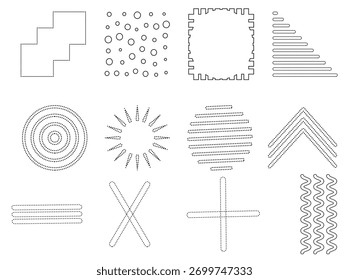 Moderne abstrakte geometrische Designsammlung