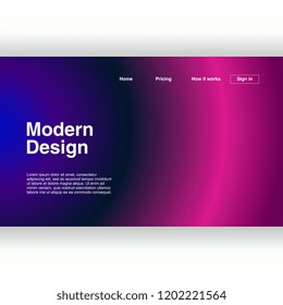 Modern abstract geometric design for landing page background template. Eps10 vector illustration.