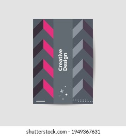 Modern abstract geometric design layout. Company identity brochure template. EPS10. Business presentation vector. A4 vertical orientation front page mock up.