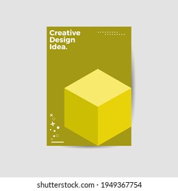 Modern abstract geometric design layout. Company identity brochure template. EPS10. Business presentation vector. A4 vertical orientation front page mock up.