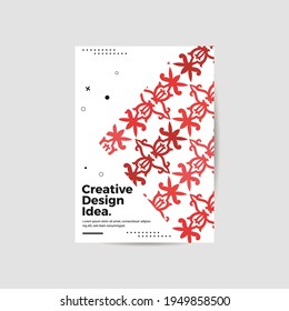 Modern abstract geometric design layout. Company identity brochure template. EPS10. Business presentation vector. A4 vertical orientation front page mock up.
