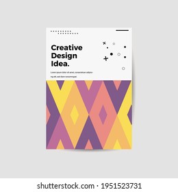 Modern abstract geometric design layout. Company identity brochure template. EPS10. Business presentation vector. A4 vertical orientation front page mock up. 