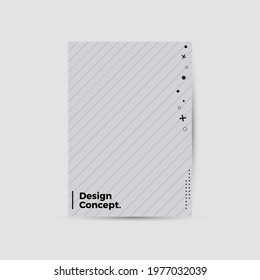 Modern abstract geometric design layout. Company identity brochure template. EPS10. Business presentation vector. A4 vertical orientation front page mock up.