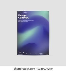 Diseño geométrico abstracto moderno. Plantilla de folleto de identidad de la empresa. EPS10. Vector de presentación de negocios. La página principal de orientación vertical A4 se burla.