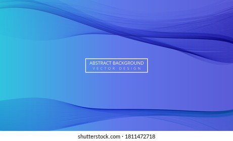 Modern Abstract Geometric  Dynamic Background Gradient Blue Wave. Vector Illustration