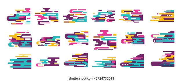 conjunto moderno de elementos geométricos abstratos