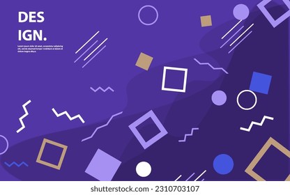 Modern abstract geometric flat illustration background