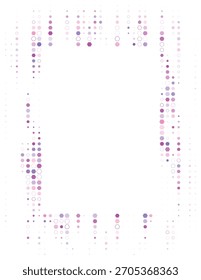 Fondo geométrico Abstractas moderno del marco con los hexágonos y los círculos coloridos en tonos púrpuras y rosados, elemento del diseño digital