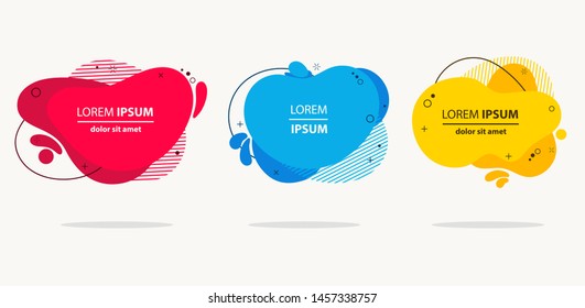 Modern abstract geometric frame banner, Color abstract liquid shape. Vector