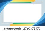 Modern Abstract Geometric Frame with Blank Center White Space for Presentation Text