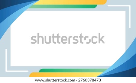 Modern Abstract Geometric Frame with Blank Center White Space for Presentation Text