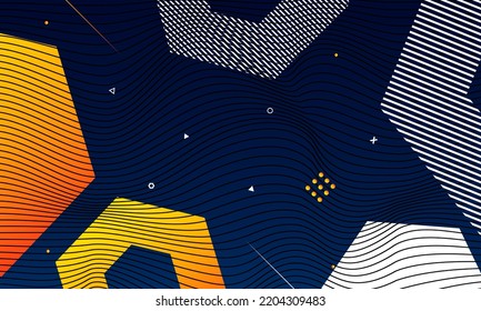 Modern Abstract Geometric Futuristic Shapes With Gradient Color Background Design