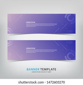 Modern abstract geometric gradient banner, vector illustration