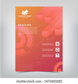 Modern abstract geometric gradient flyer, memphis style