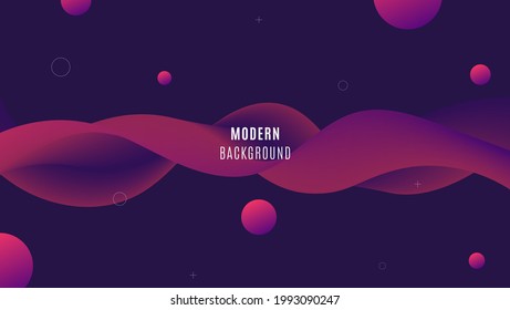 Modern Abstract Geometric Gradient Purple Liquid Wave Background. Good For Banner, Website, Wallpaper Or Motion Template.