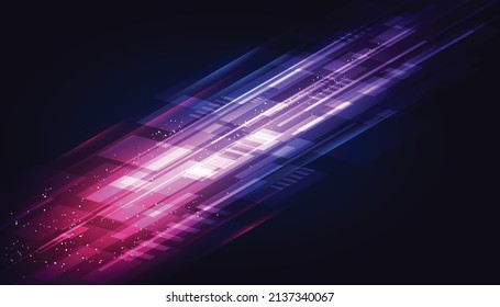 Efecto moderno abstracto geométrico de alta velocidad. Tecnología movimiento dinámico futurista sobre fondo azul. Patrón de movimiento para el concepto de fondo de diseño de pancartas o carteles.
