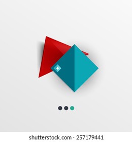 Modern abstract geometric info banner, business presentation or web box