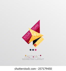 Modern abstract geometric info banner, business presentation or web box