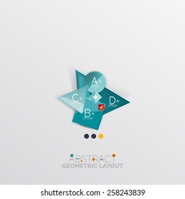 Modern abstract geometric info banner, business presentation or web box