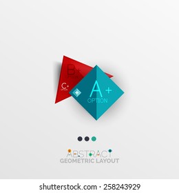 Modern abstract geometric info banner, business presentation or web box