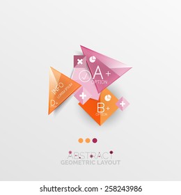 Modern abstract geometric info banner, business presentation or web box