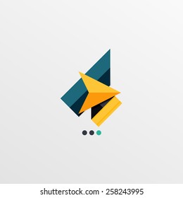 Modern abstract geometric info banner, business presentation or web box